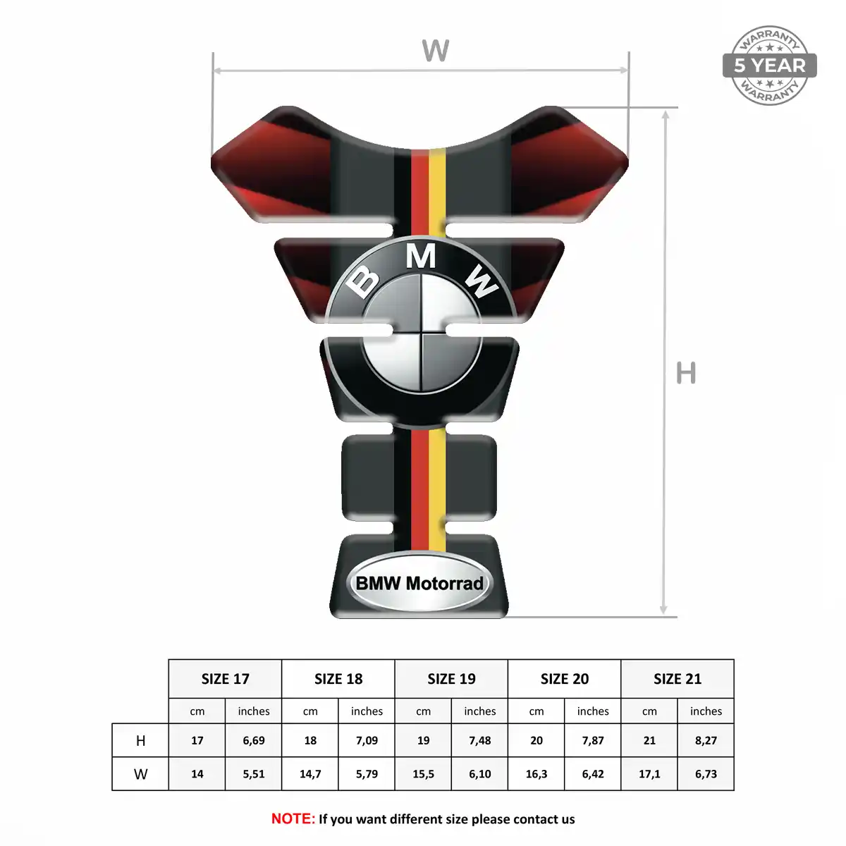 BMW Tank Pad Guard Motorcycle Prestige Line