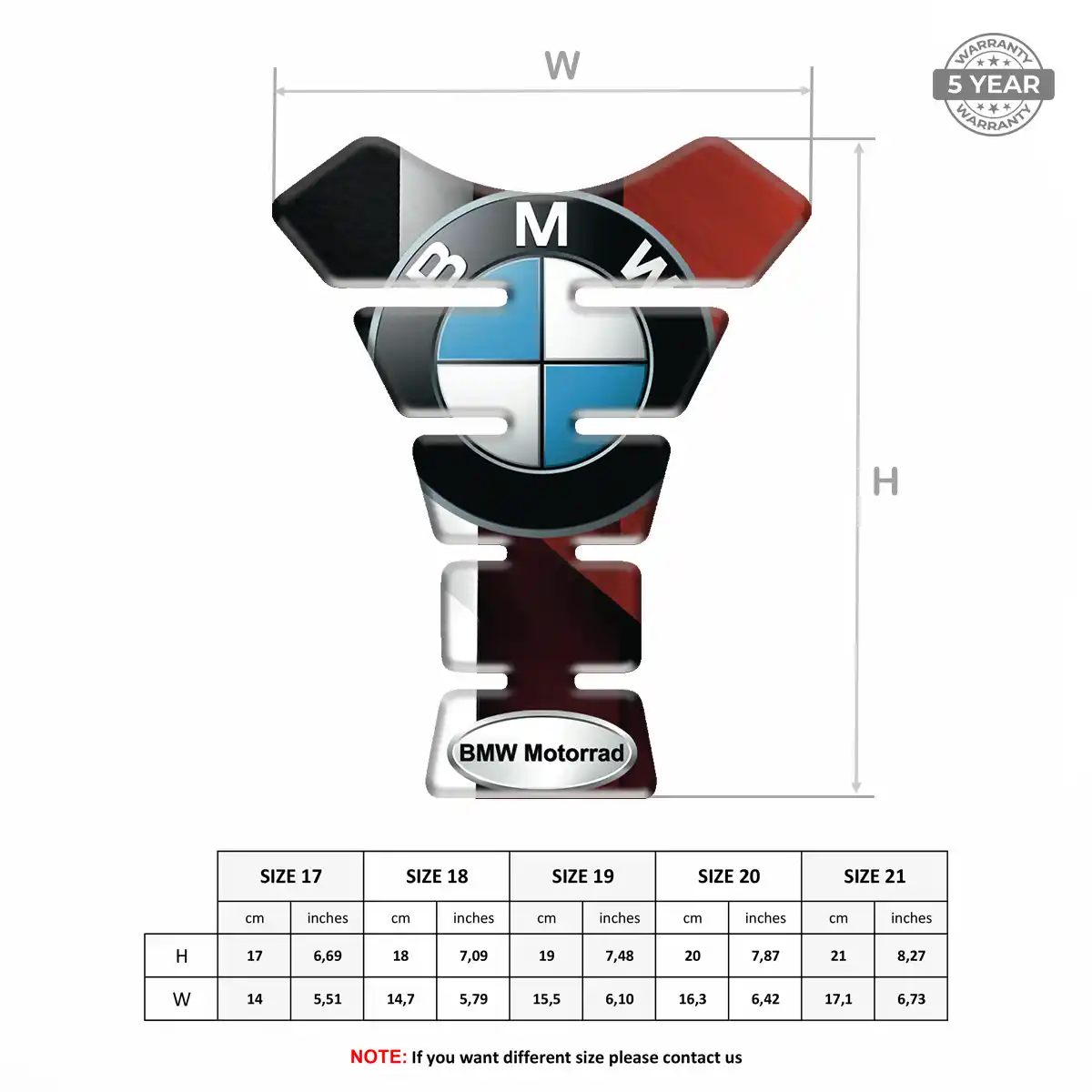 BMW Tank Pad Guard Motorcycle Signature Grade