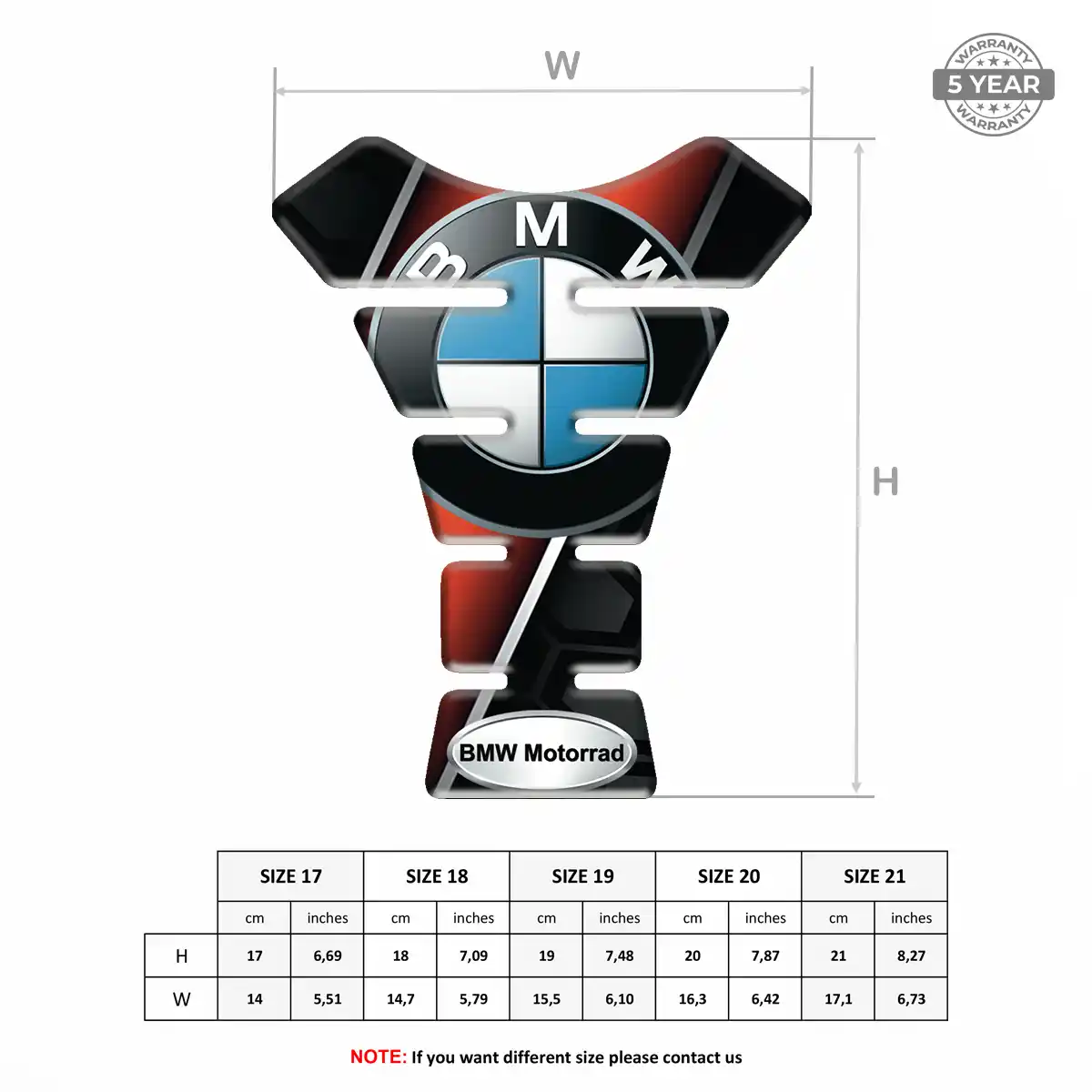 BMW Tank Pad Motorbike Sleek Style