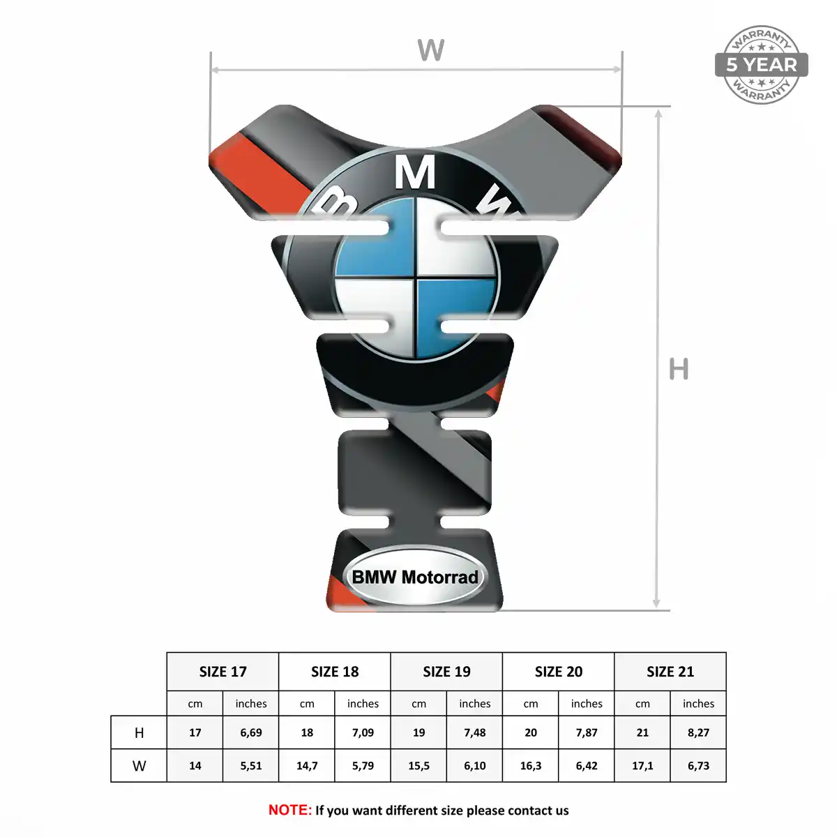 BMW Tank Pad Motorcycle Elite Finish