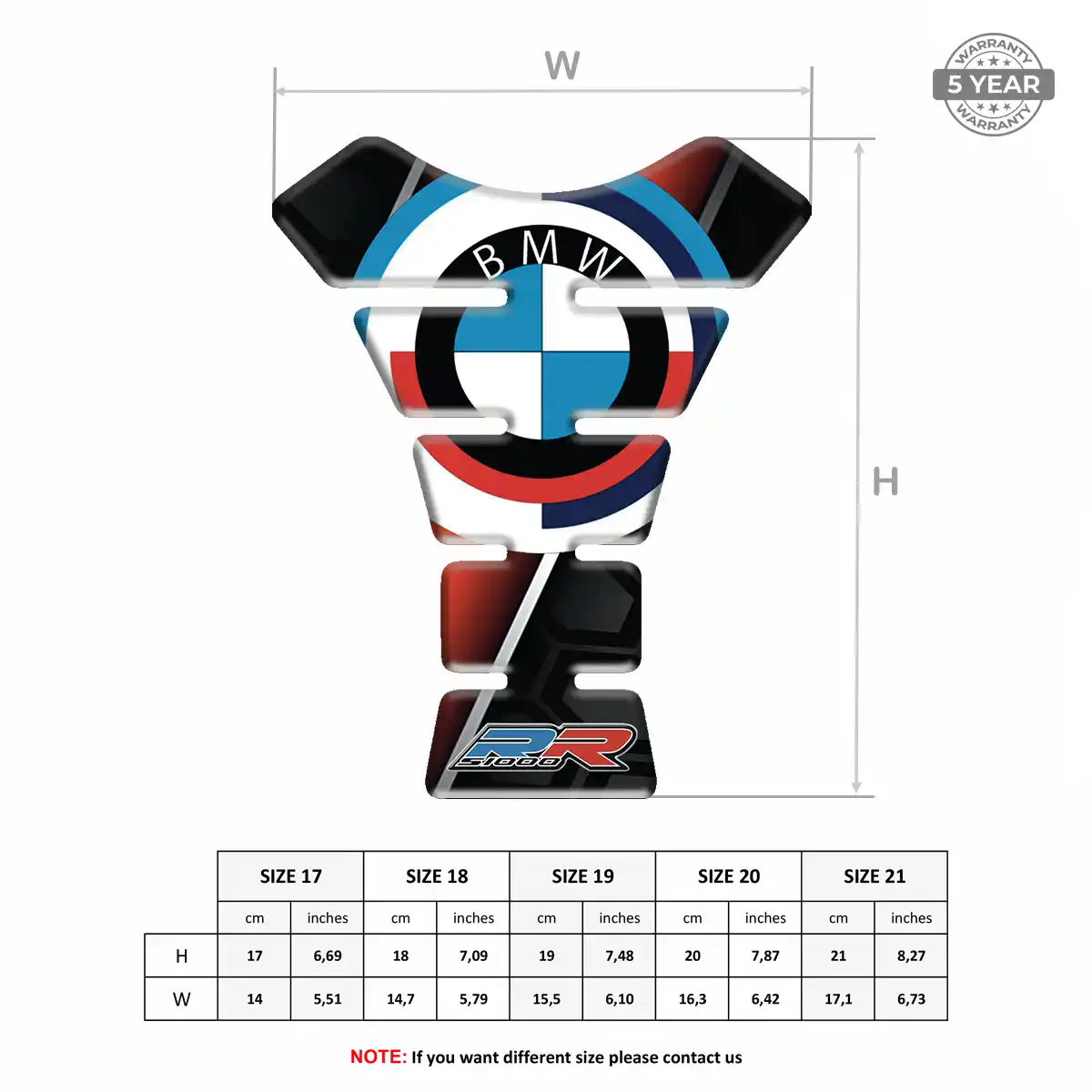 BMW Tank Pad Protector Motorbike Elite Finish