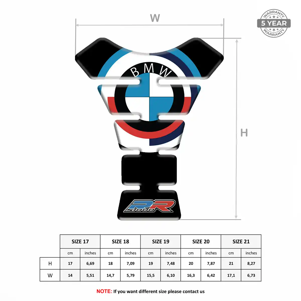 BMW Tank Pad Protector Motorbike Noble Edition
