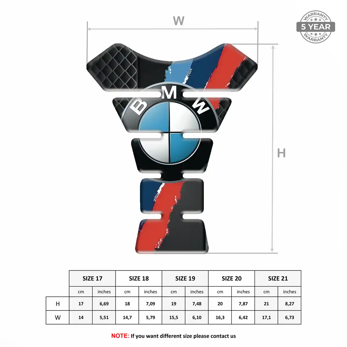 BMW Tank Pad Protector Motorbike Prime Quality