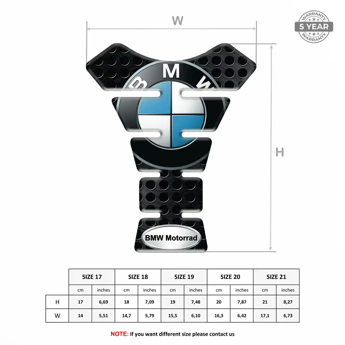 BMW Tank Pad Protector Motorbike Refined Design