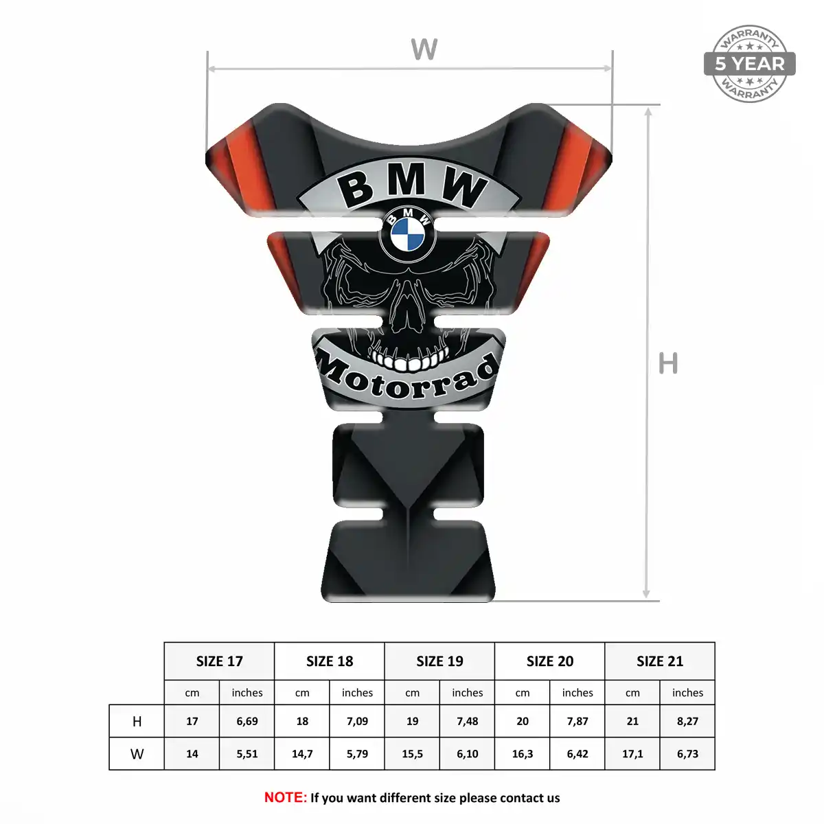 BMW Tank Pad Protector Motorbike Superior Craft