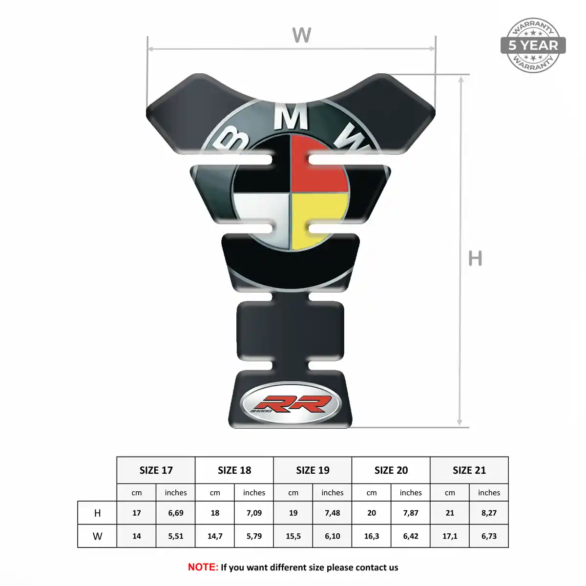 BMW Tank Pads Fuse Motorbike Elite Finish