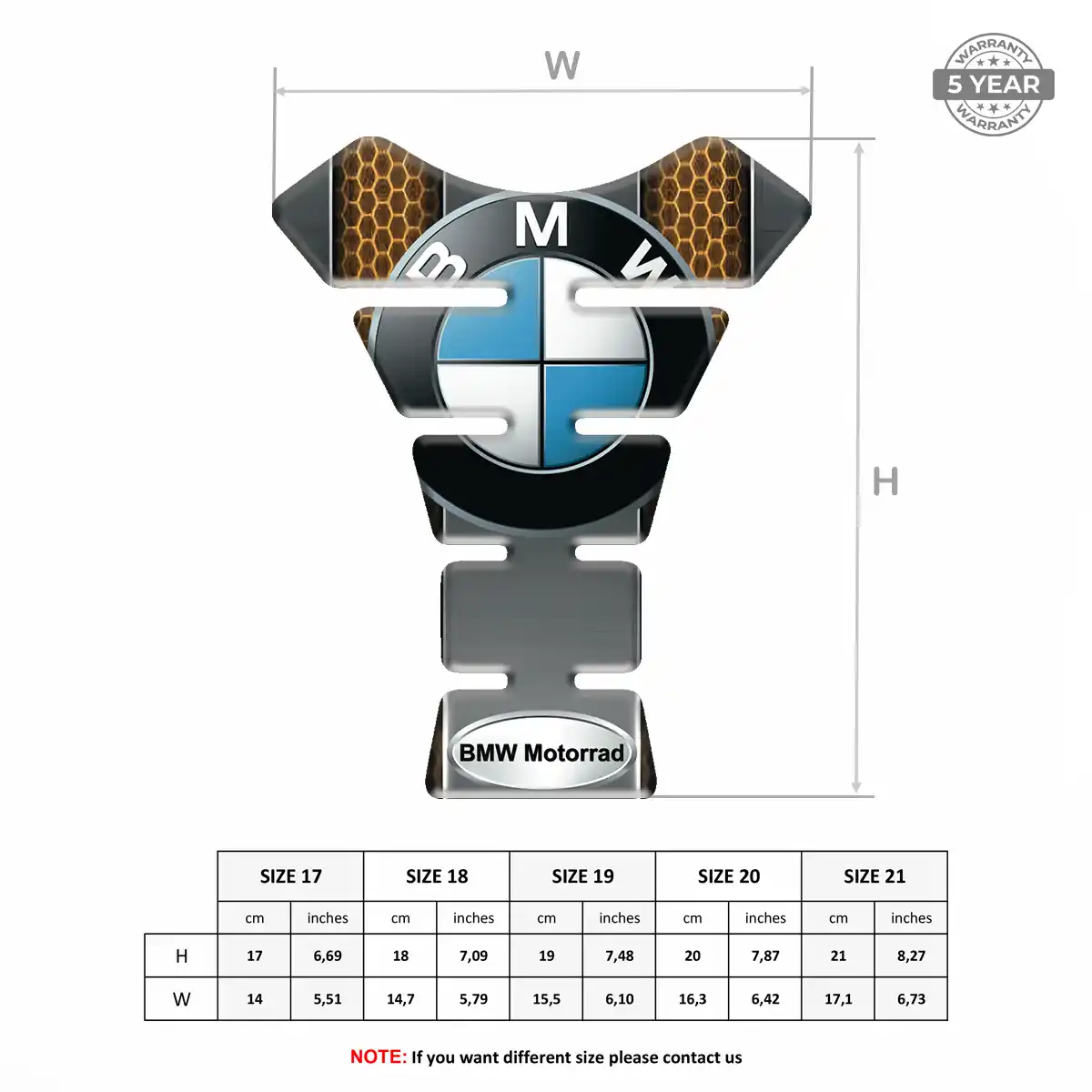 BMW Tank Pads Fuse Motorcycle Deluxe Edition
