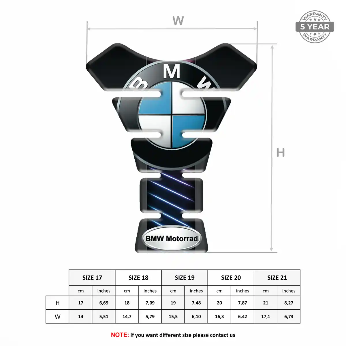 BMW Tank Pads Fuse Motorcycle Elite Finish