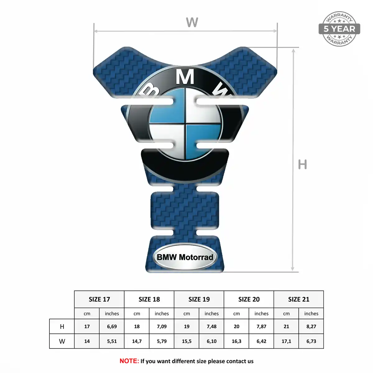 BMW Tank Pads Fuse Opulent Line