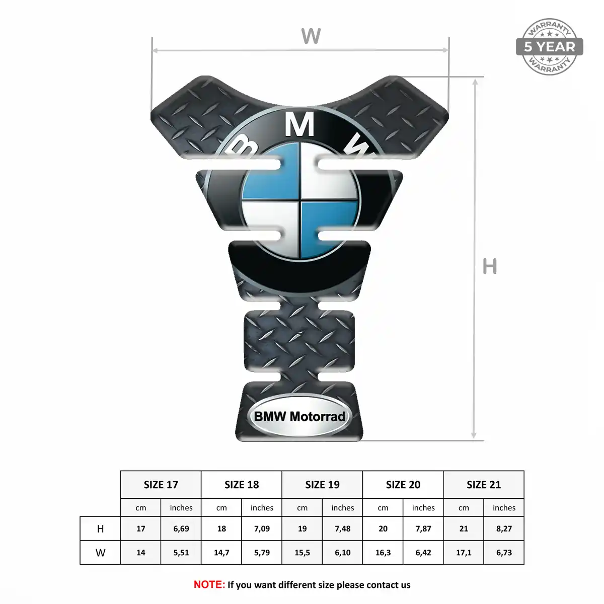 BMW Tank Pads Guards Motorbike Elite Finish