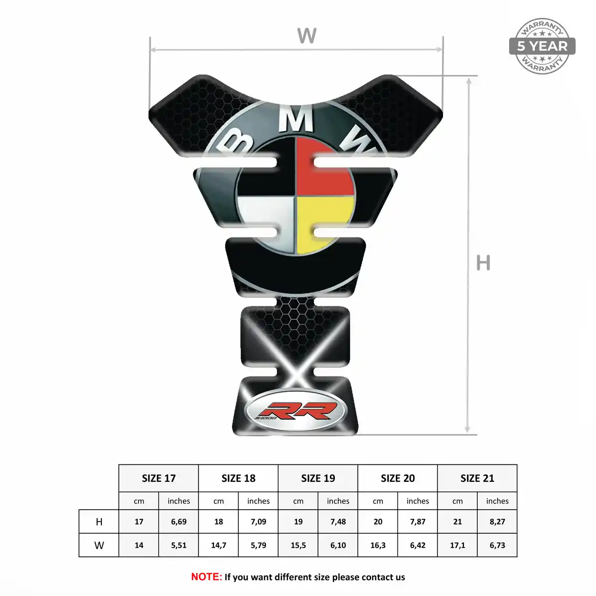 BMW Tank Pads Protector Motorbike Elite Finish
