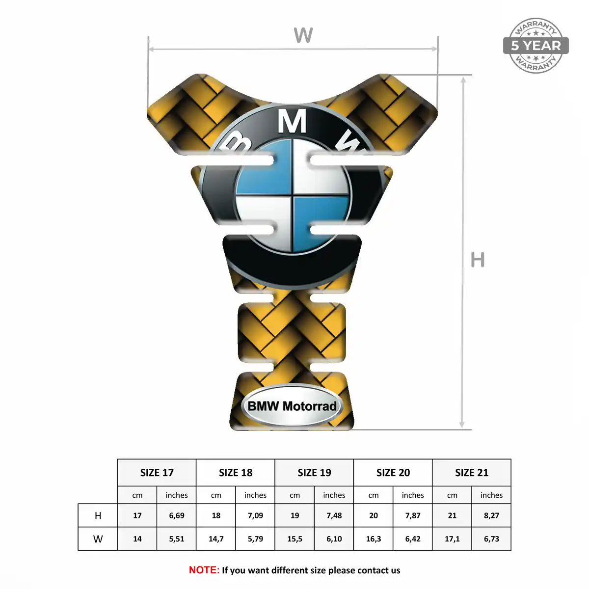 BMW Tank Pads Protector Motorbike Noble Edition
