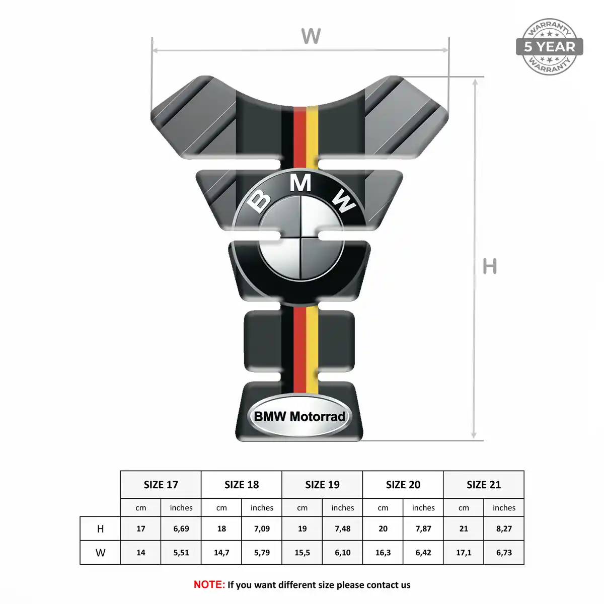 BMW Tank Pads Protector Motorbike Refined Design