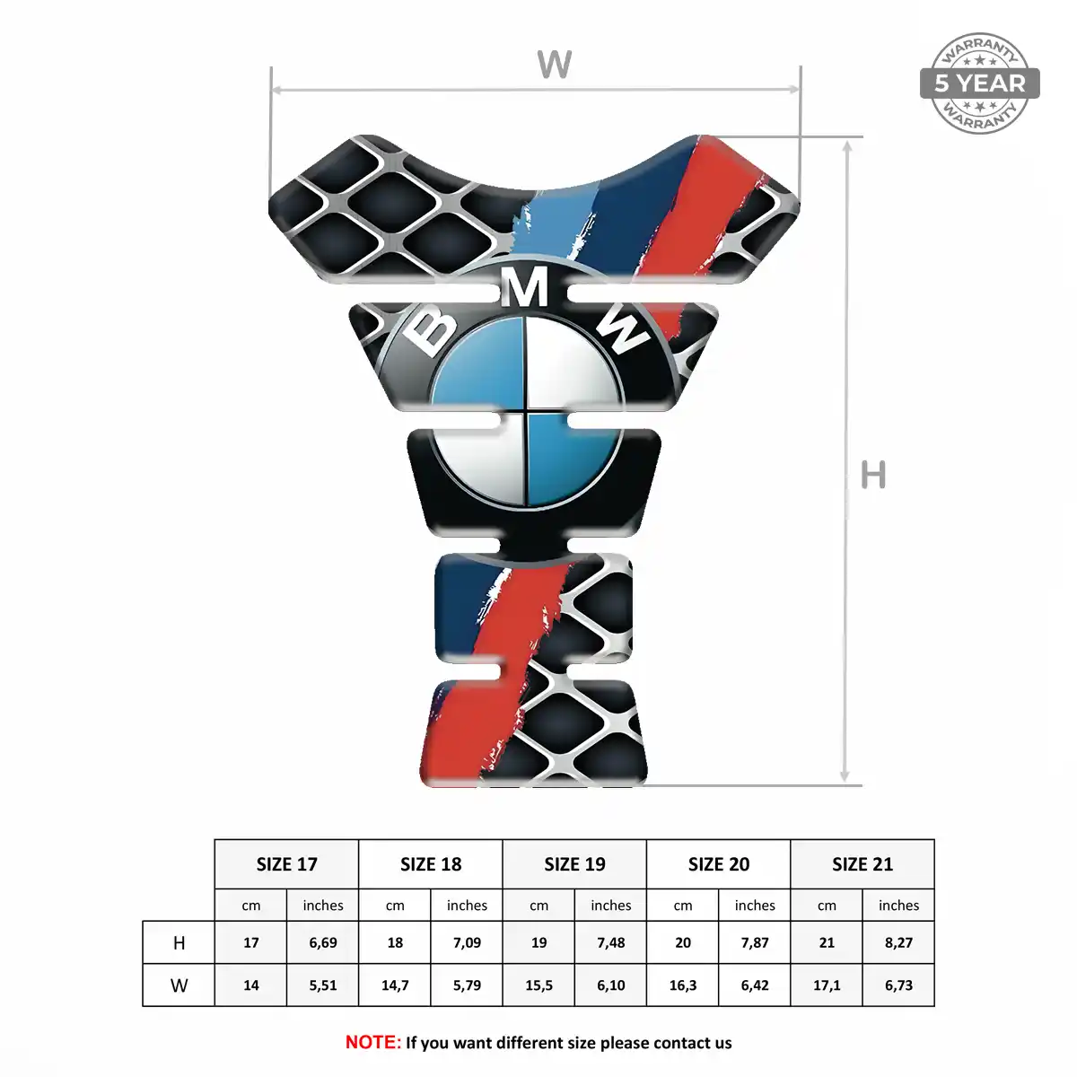 BMW Tank Pads Protector Motorbike Sleek Style