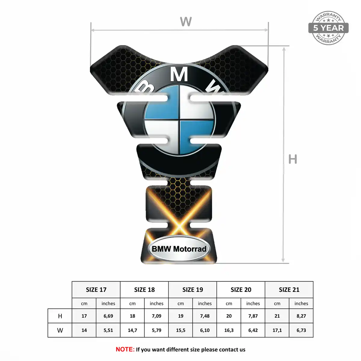 BMW Tank Pads Protector Motorbike Superior Craft