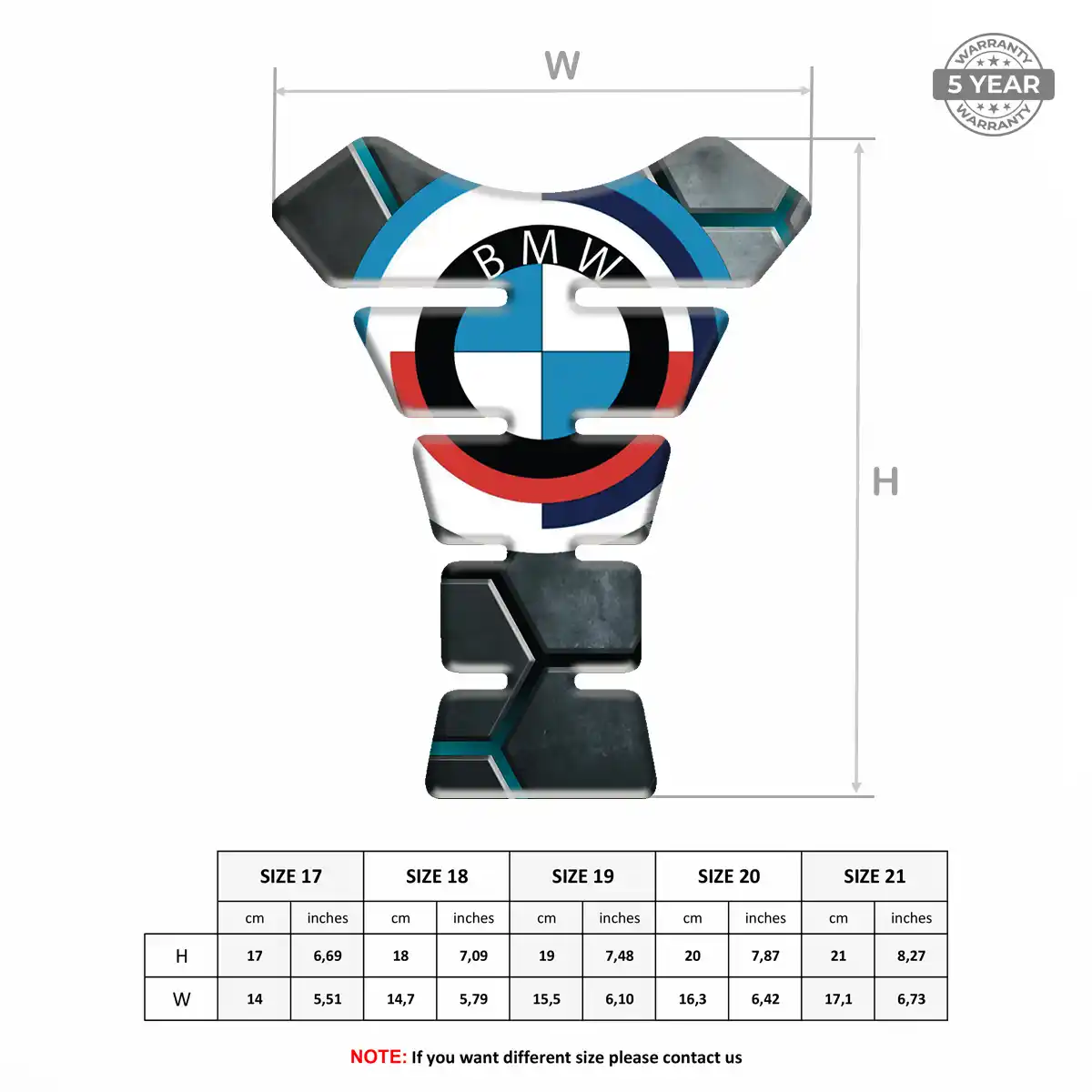 BMW Tank Pads Protector Motorcycle Elite Finish