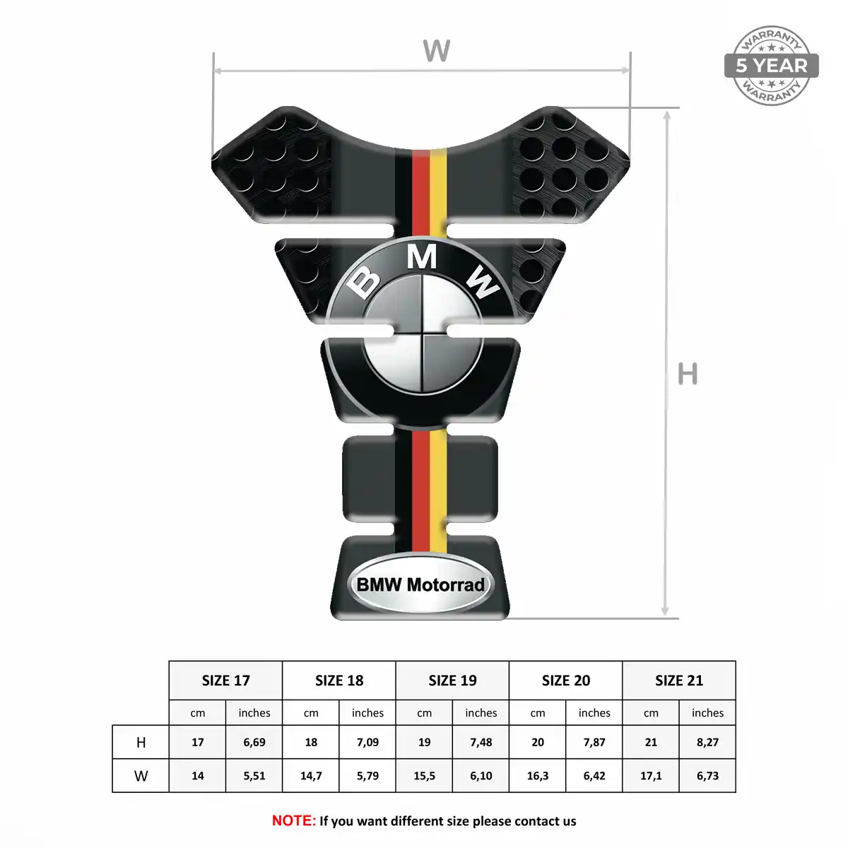 BMW Tank Pads Protector Motorcycle Prime Quality