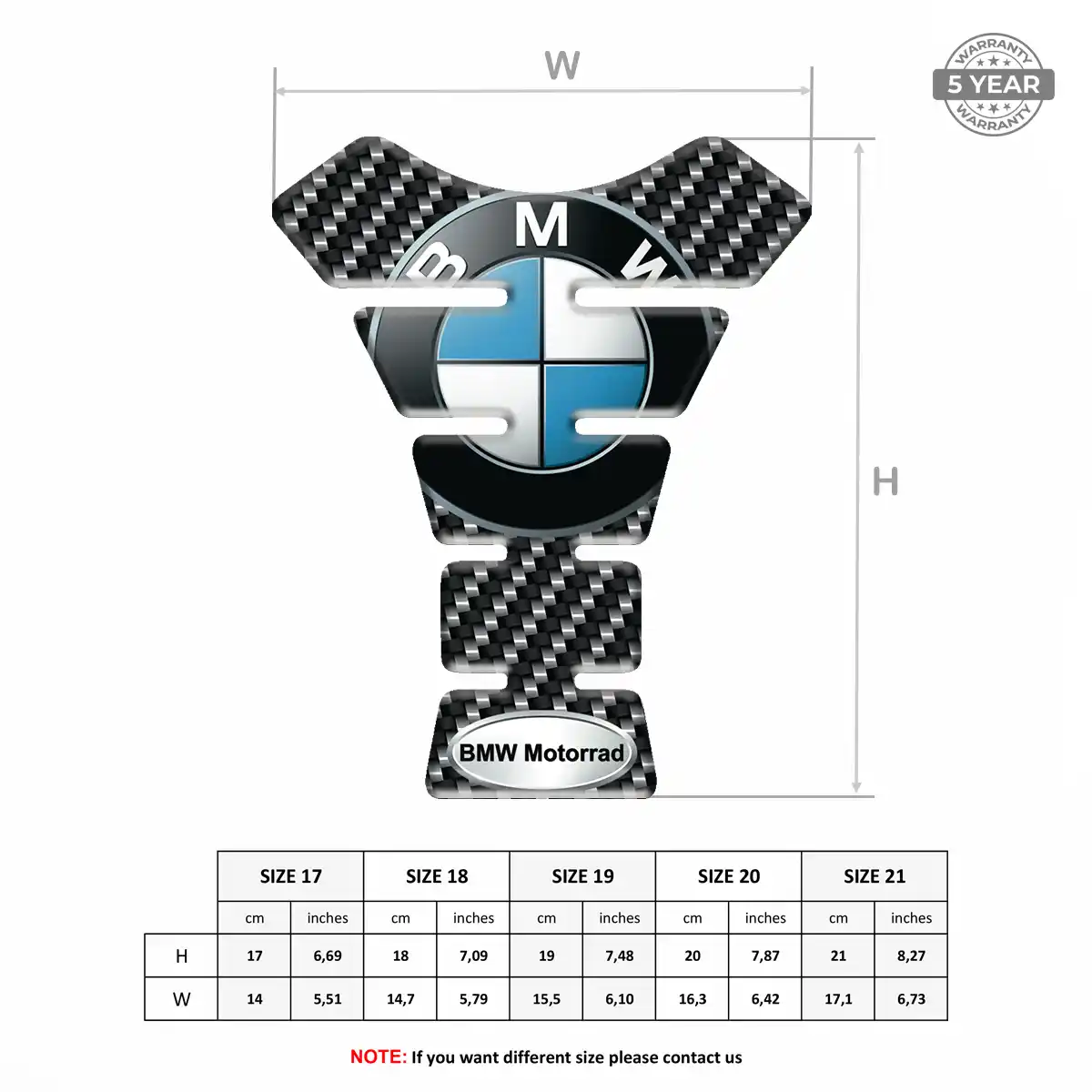 BMW Tank Pads Protector Motorcycle Superior Craft