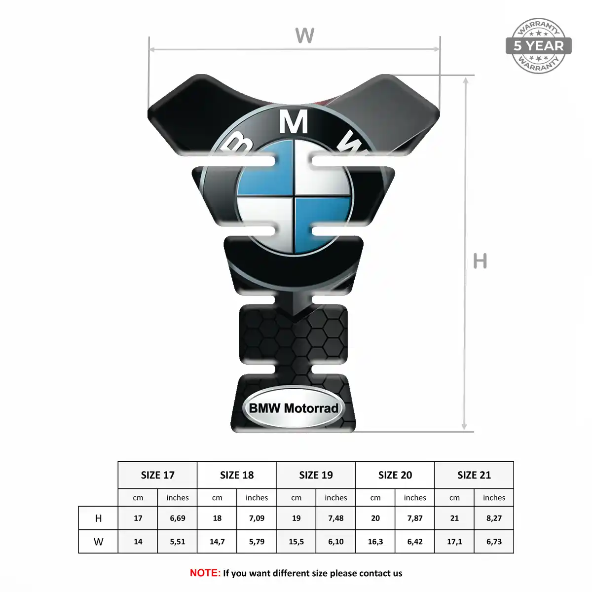 BMW Tank Protector Fuse Motorbike Elite Finish