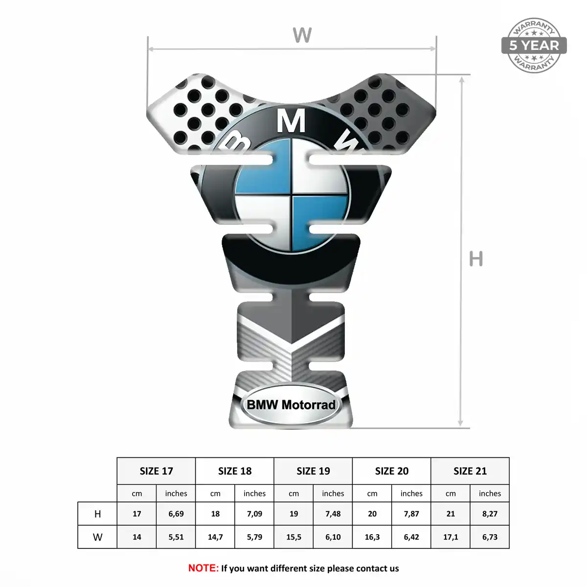 BMW Tank Protector Fuse Motorcycle Elite Finish