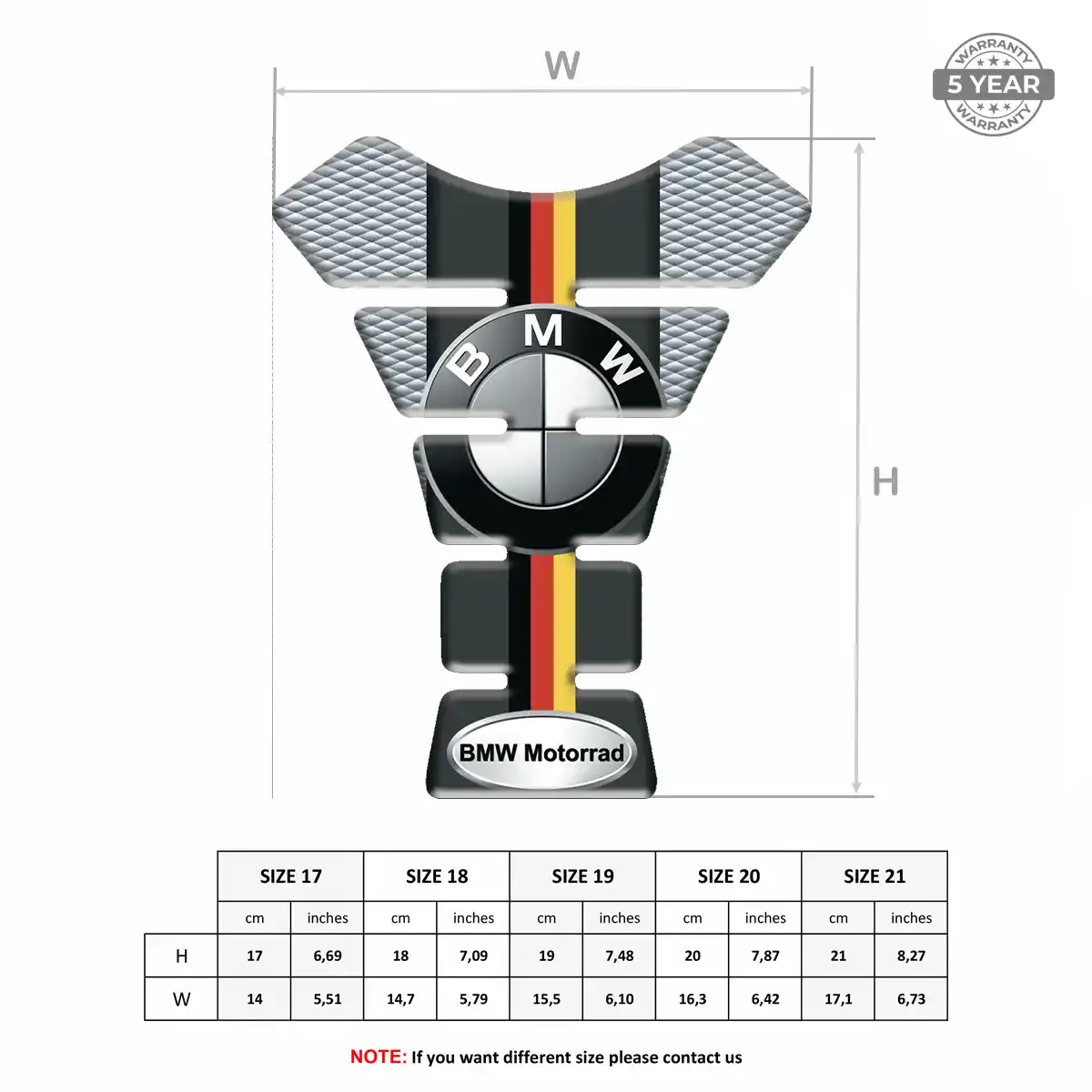 BMW Tank Protector Fuse Motorcycle Sleek Style