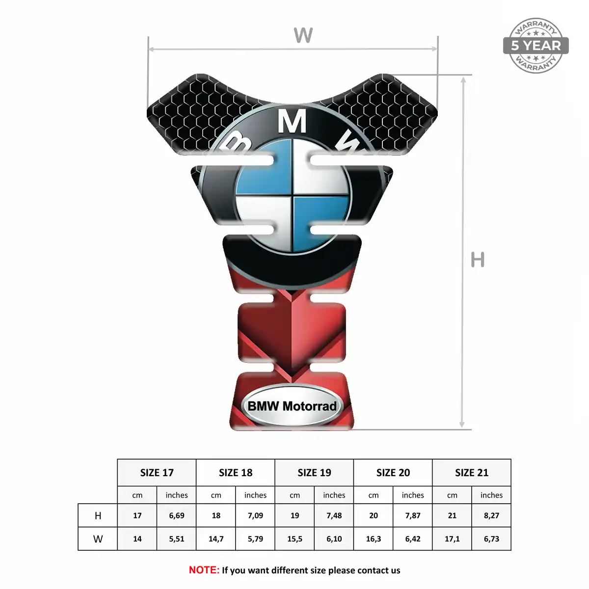 BMW Tank Protector Guards Motorbike Superior Craft