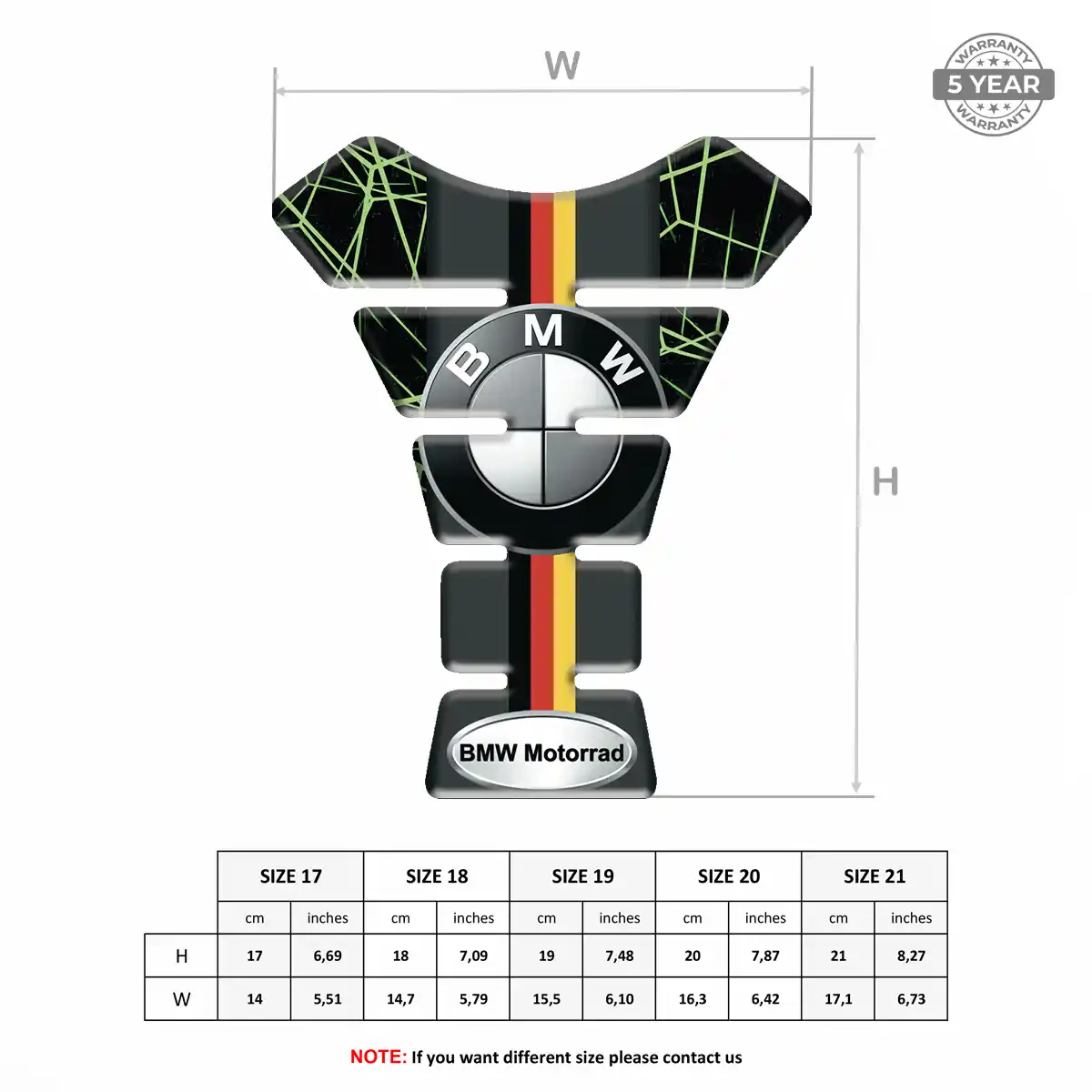 BMW Tank Protector Motorbike Prime Quality