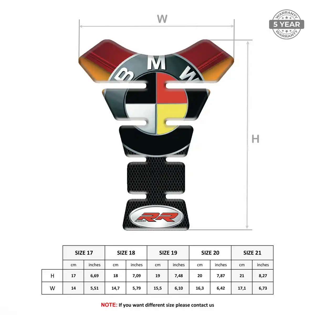 BMW Tank Protector Motorbike Sleek Style