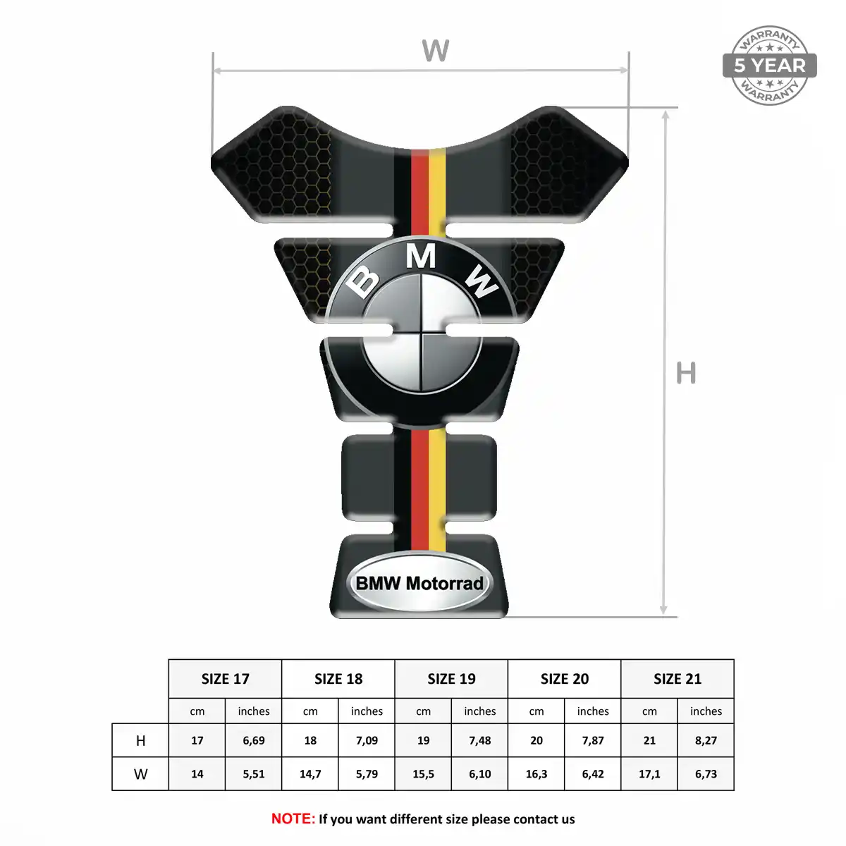 BMW Tank Protector Pad Motorbike Prestige Line