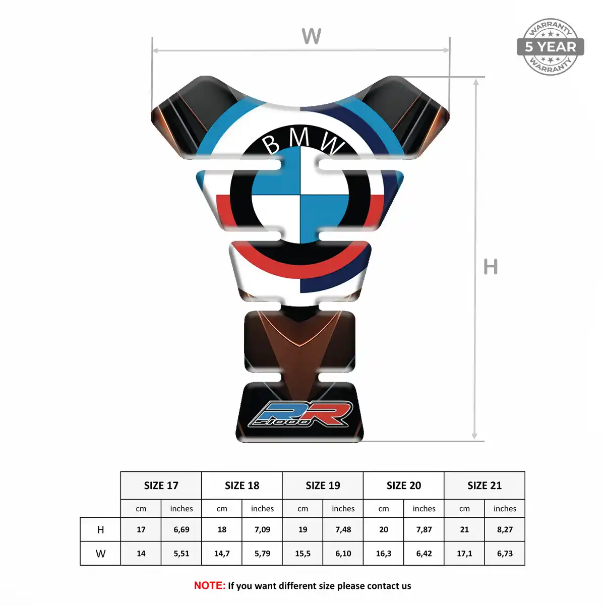 BMW Tank Protector Pad Motorcycle Elite Finish