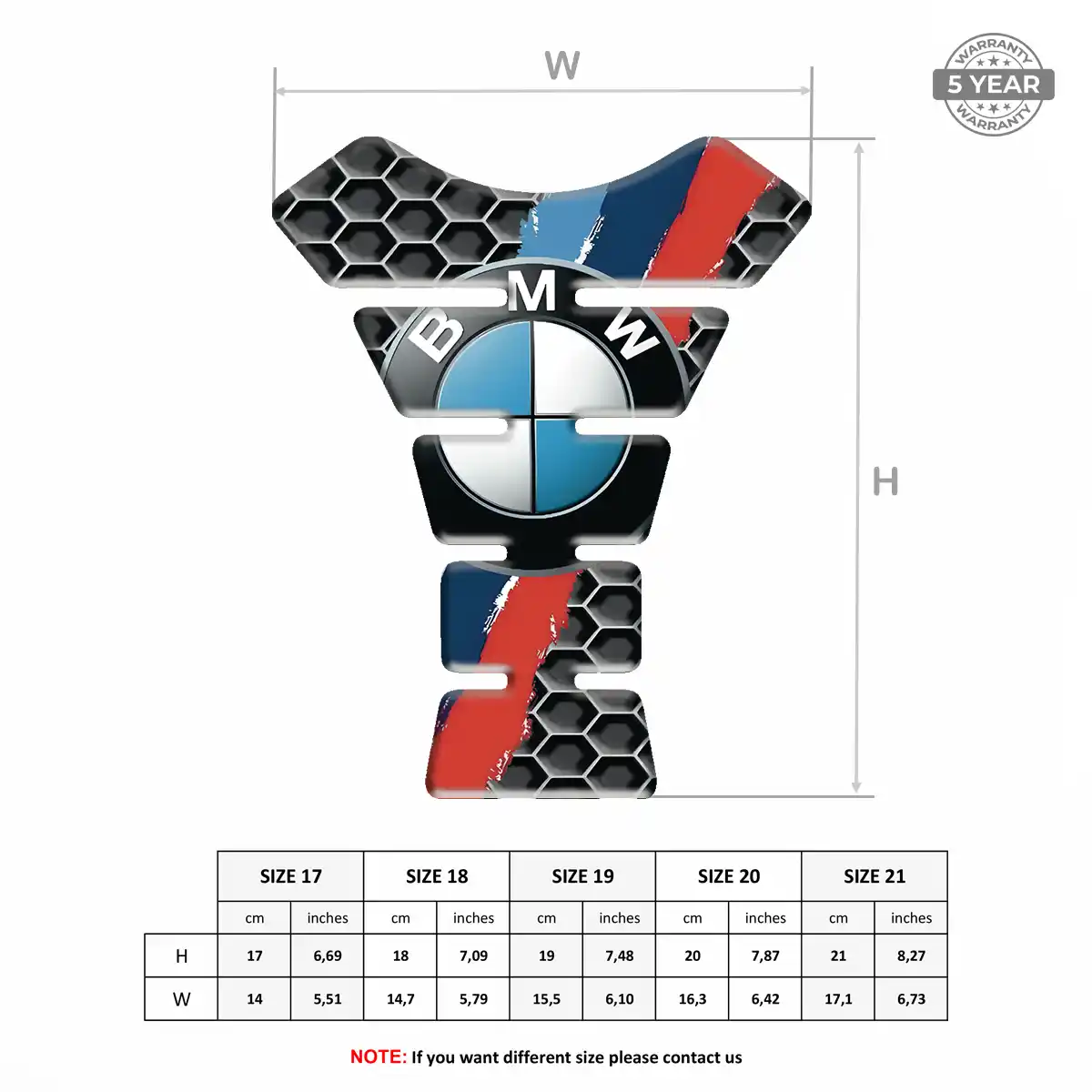 BMW Tank Protector Pad Motorcycle Sleek Style