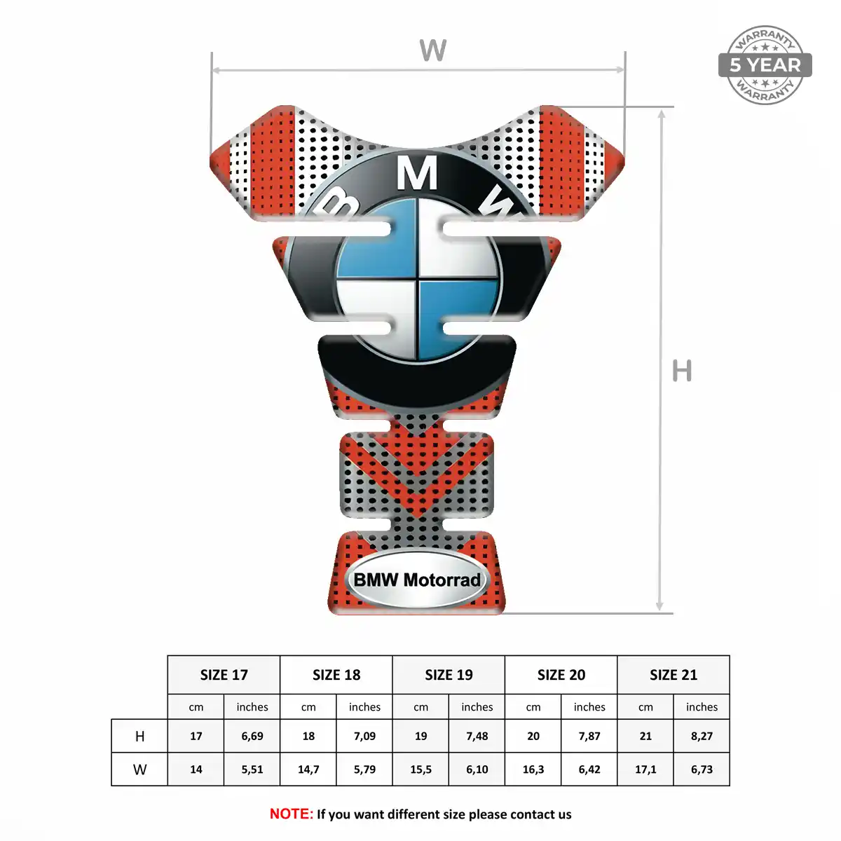 BMW Tank Protector Pads Motorbike Deluxe Edition