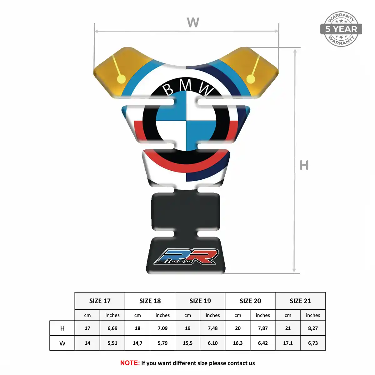 BMW Tank Protector Pads Motorbike Prestige Line