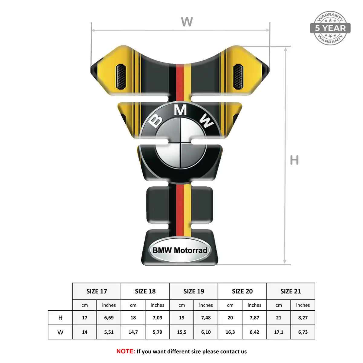 BMW Tank Protector Pads Motorcycle Exclusive Series