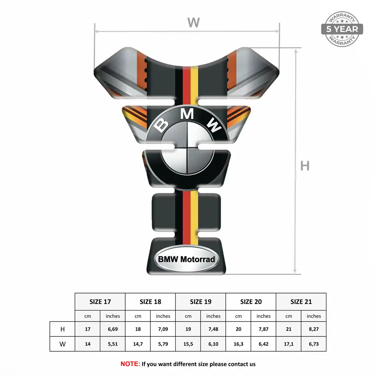 BMW Tank Protector Pads Motorcycle Signature Grade