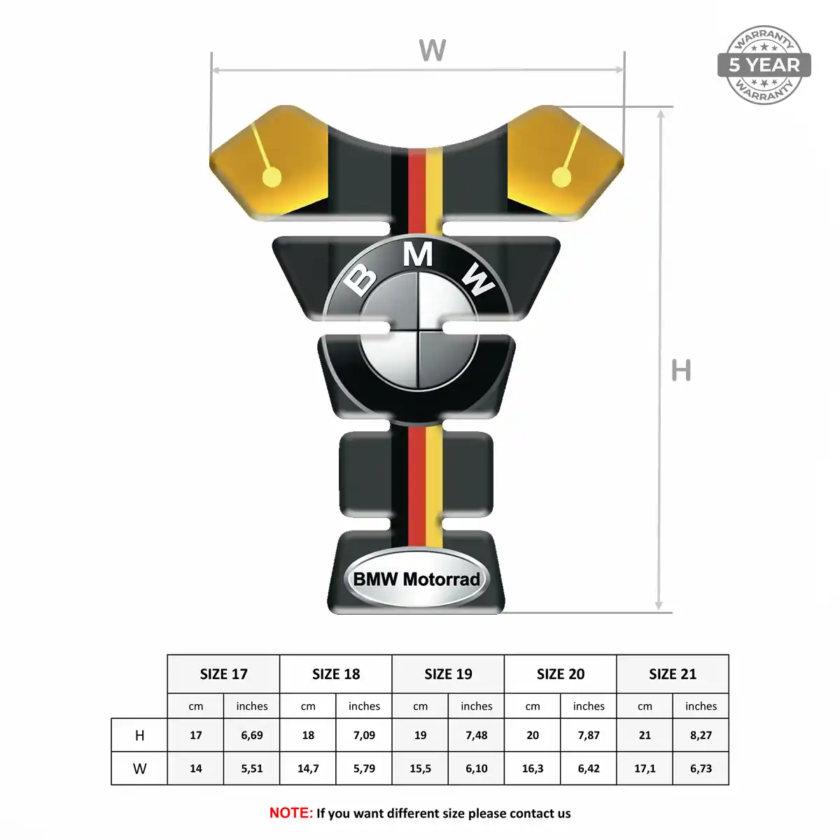 BMW Tank Protector Pads Motorcycle Sleek Style