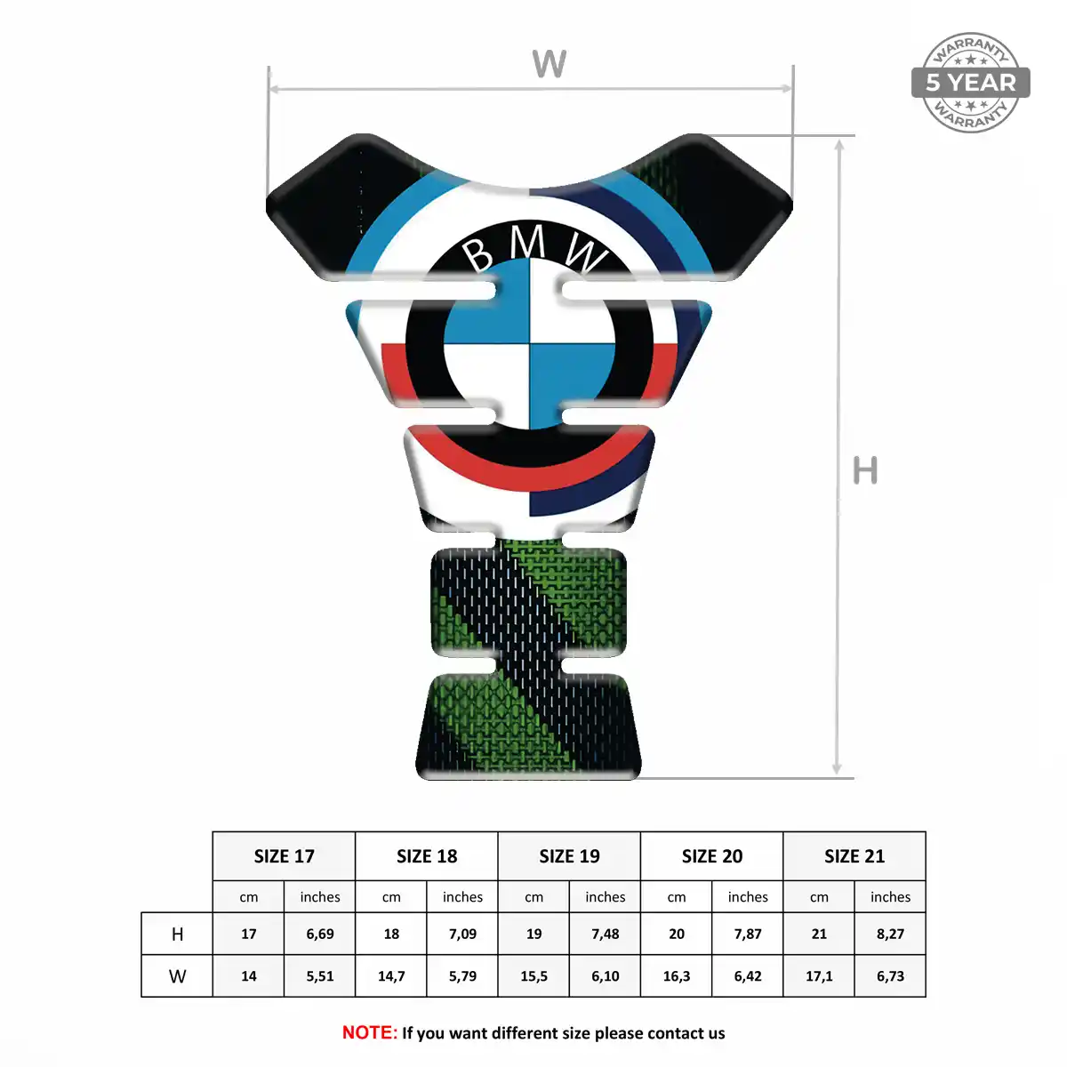 BMW Tank Sticker Elite Finish