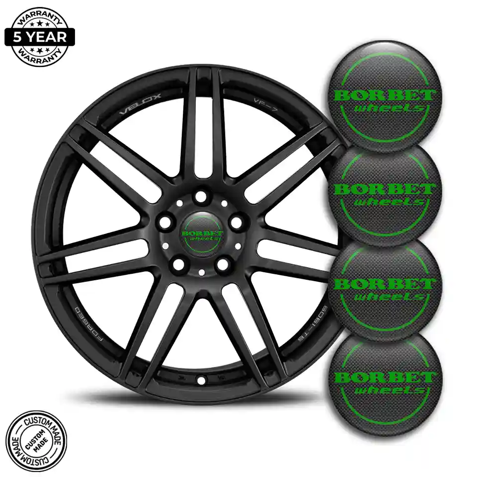 Borbet Domed Emblem Self-Adhesive Stylish Design