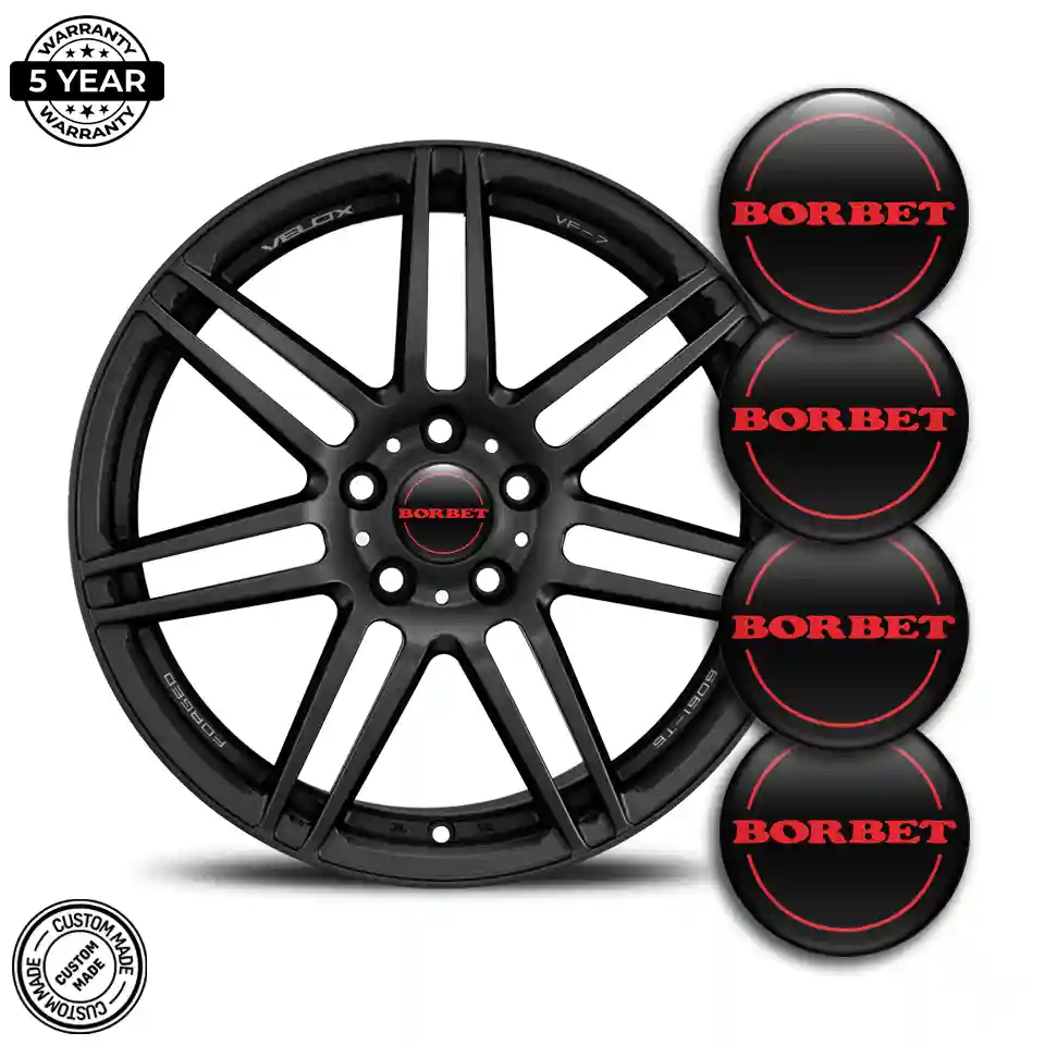 Borbet Emblem Badge Self-Adhesive Stylish Design
