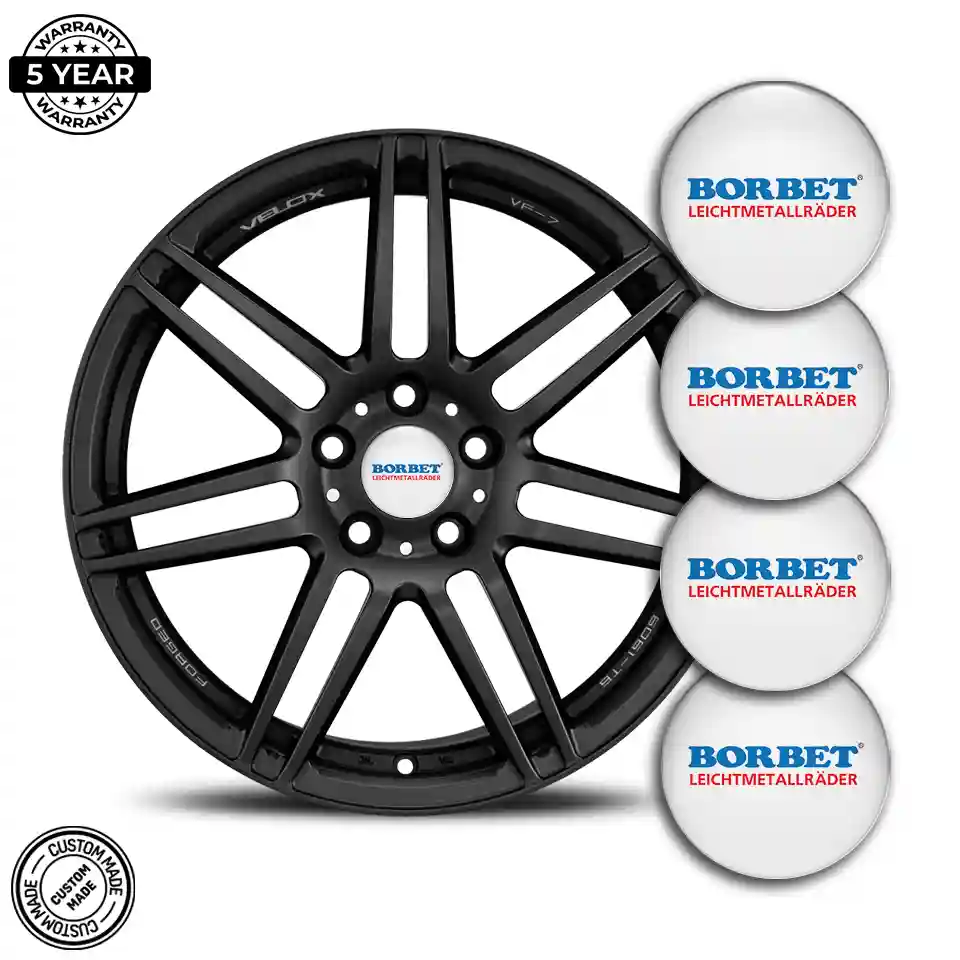 Borbet Logo Silicone Emblem Premium Quality