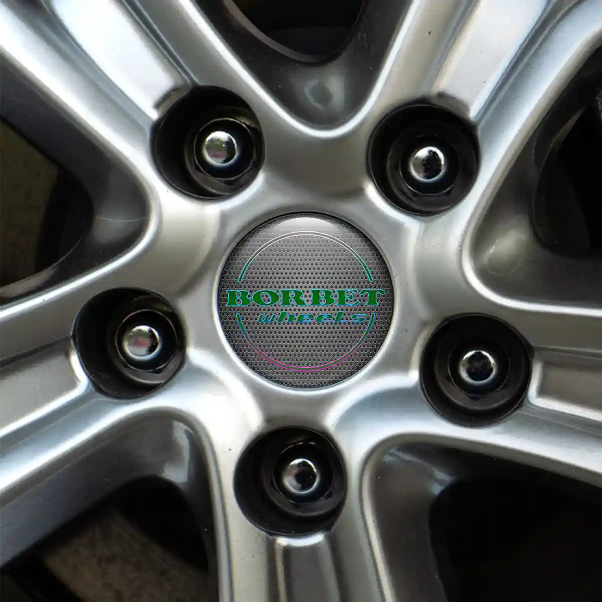 Borbet Silicone Emblem Self-Adhesive Premium Quality