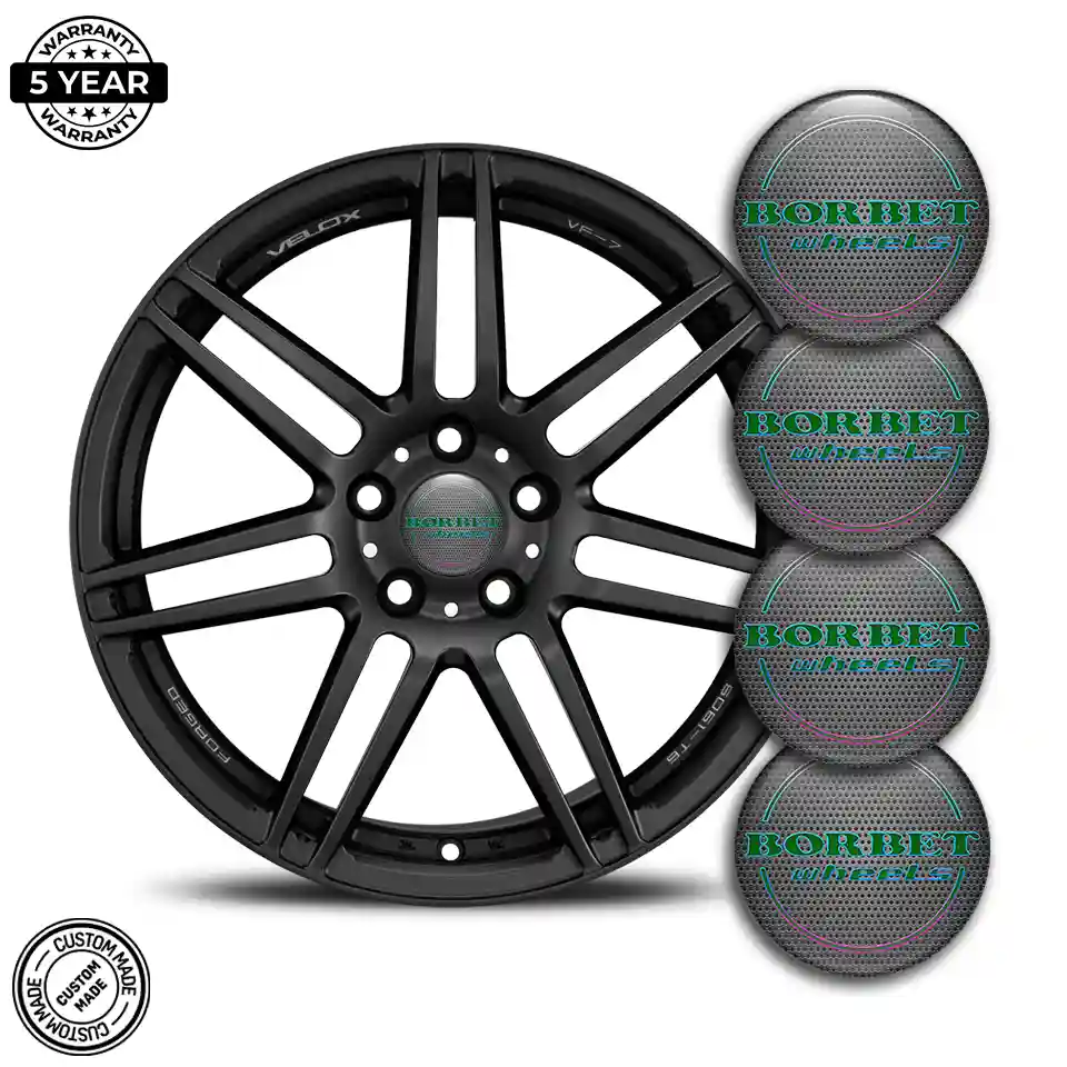 Borbet Silicone Emblem Self-Adhesive Premium Quality