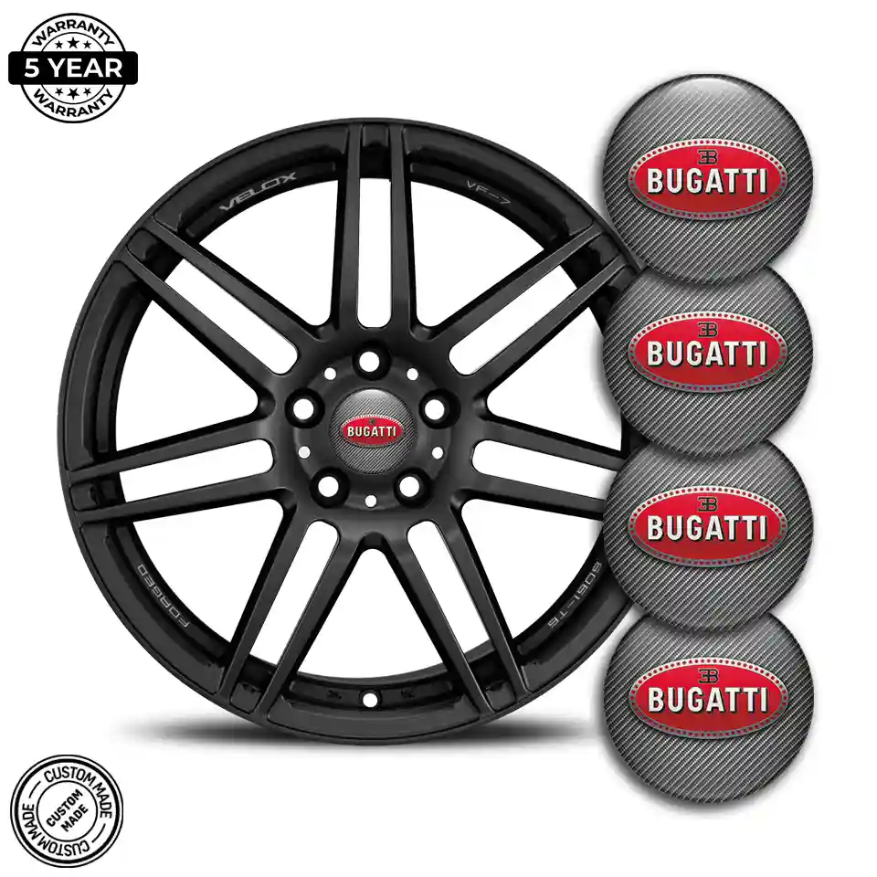 Bugatti Domed Emblem Self-Adhesive Stylish Design