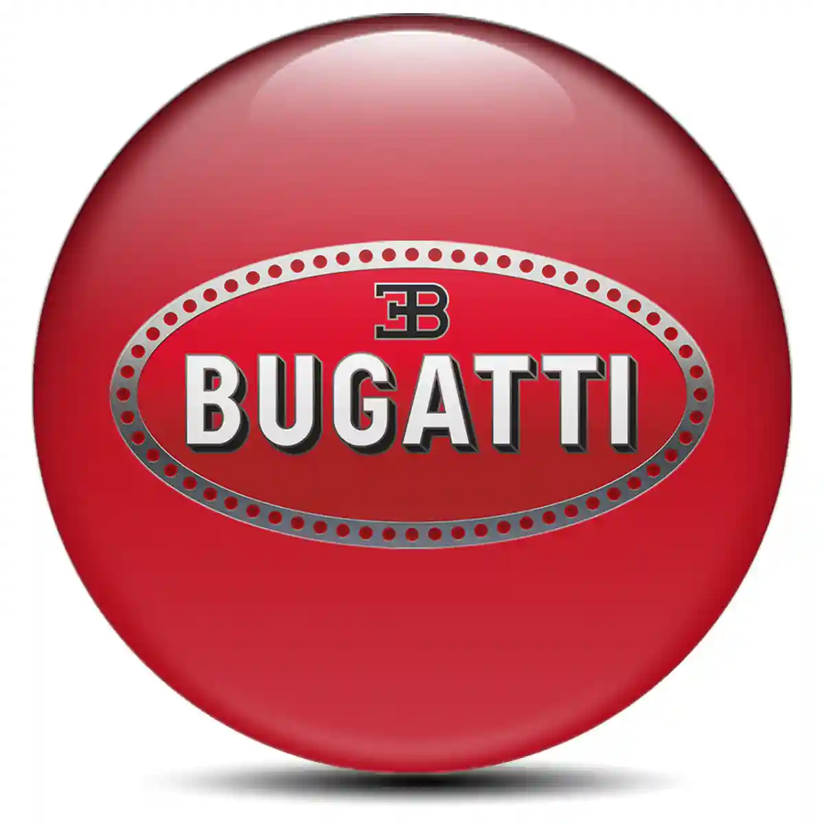 Bugatti Domed Sticker High Quality