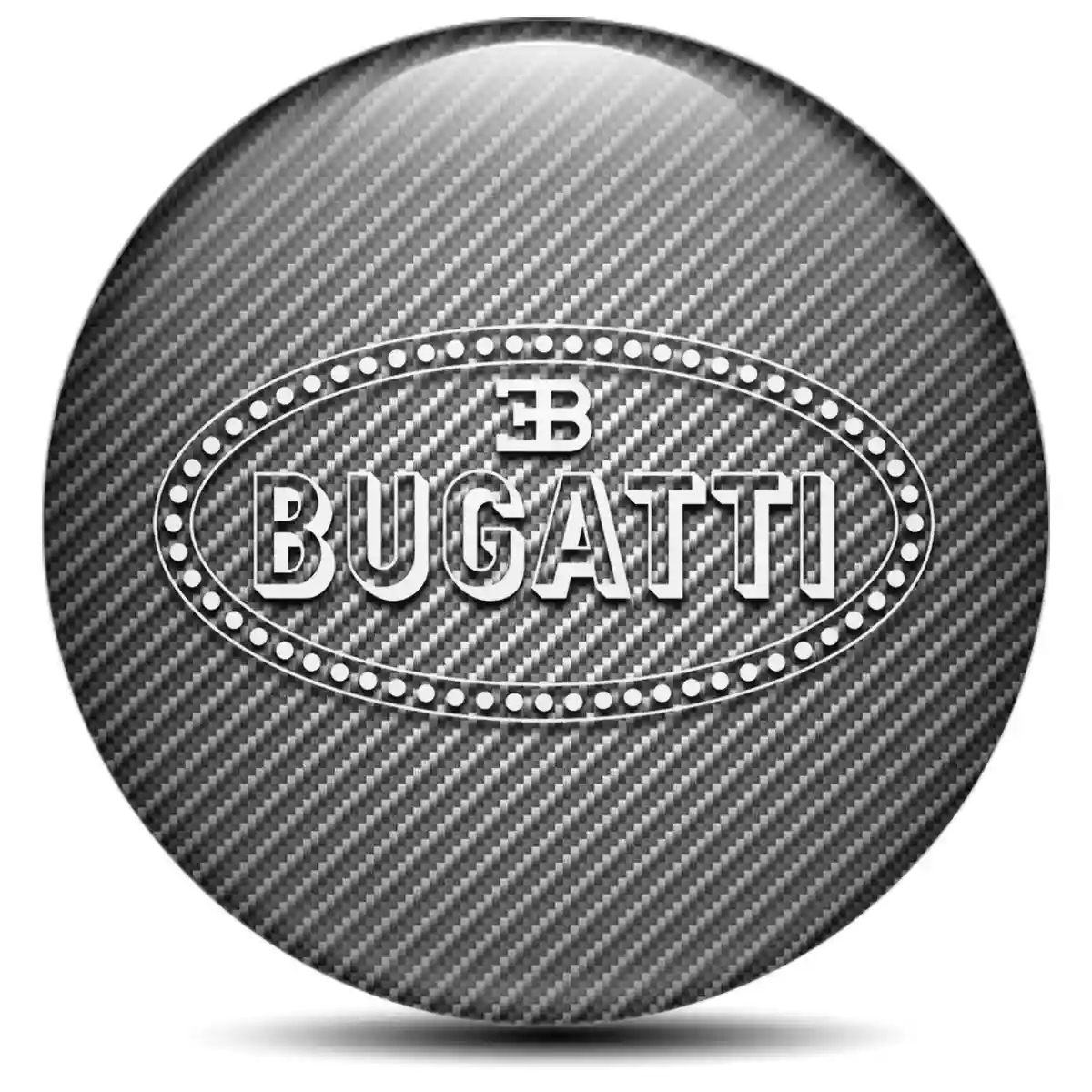 Bugatti Emblem Center Hub Cap Self-Adhesive High Quality