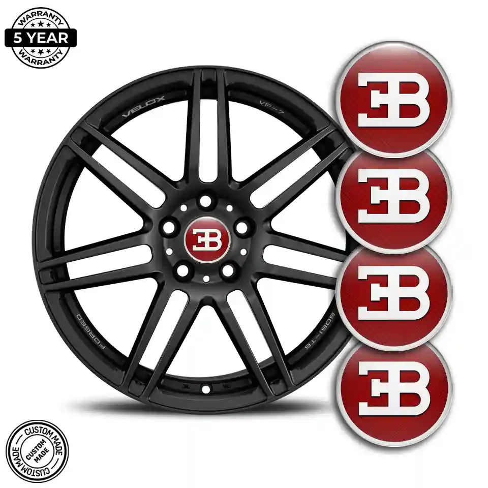 Bugatti Emblem Center Hup Cap Stylish Design