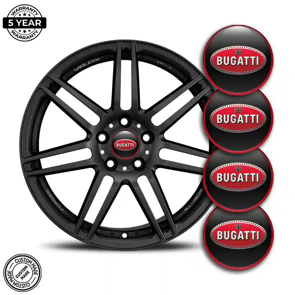 Bugatti Logo Silicone Emblem High Quality