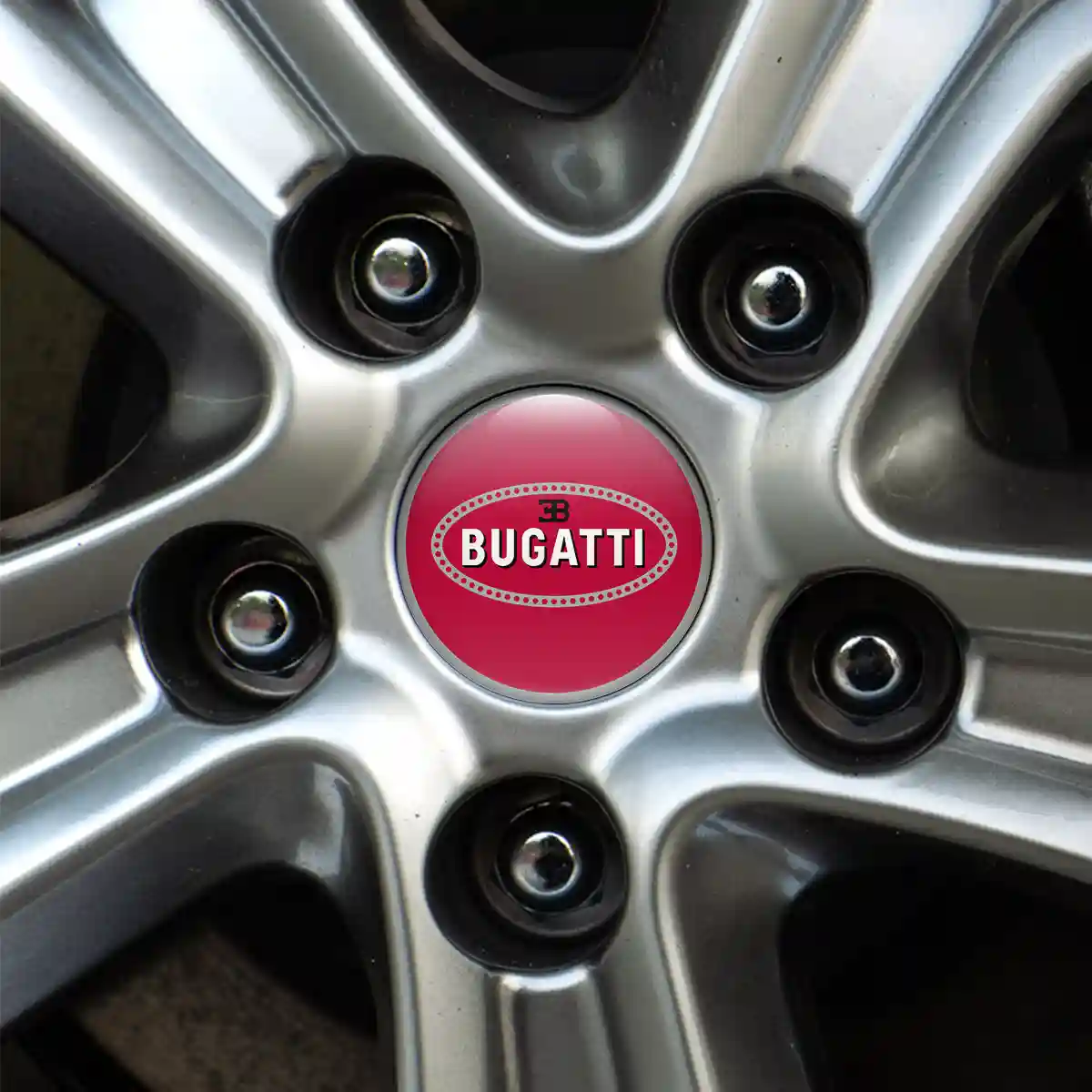 Bugatti Logo Silicone Sticker Self-Adhesive Stylish Design