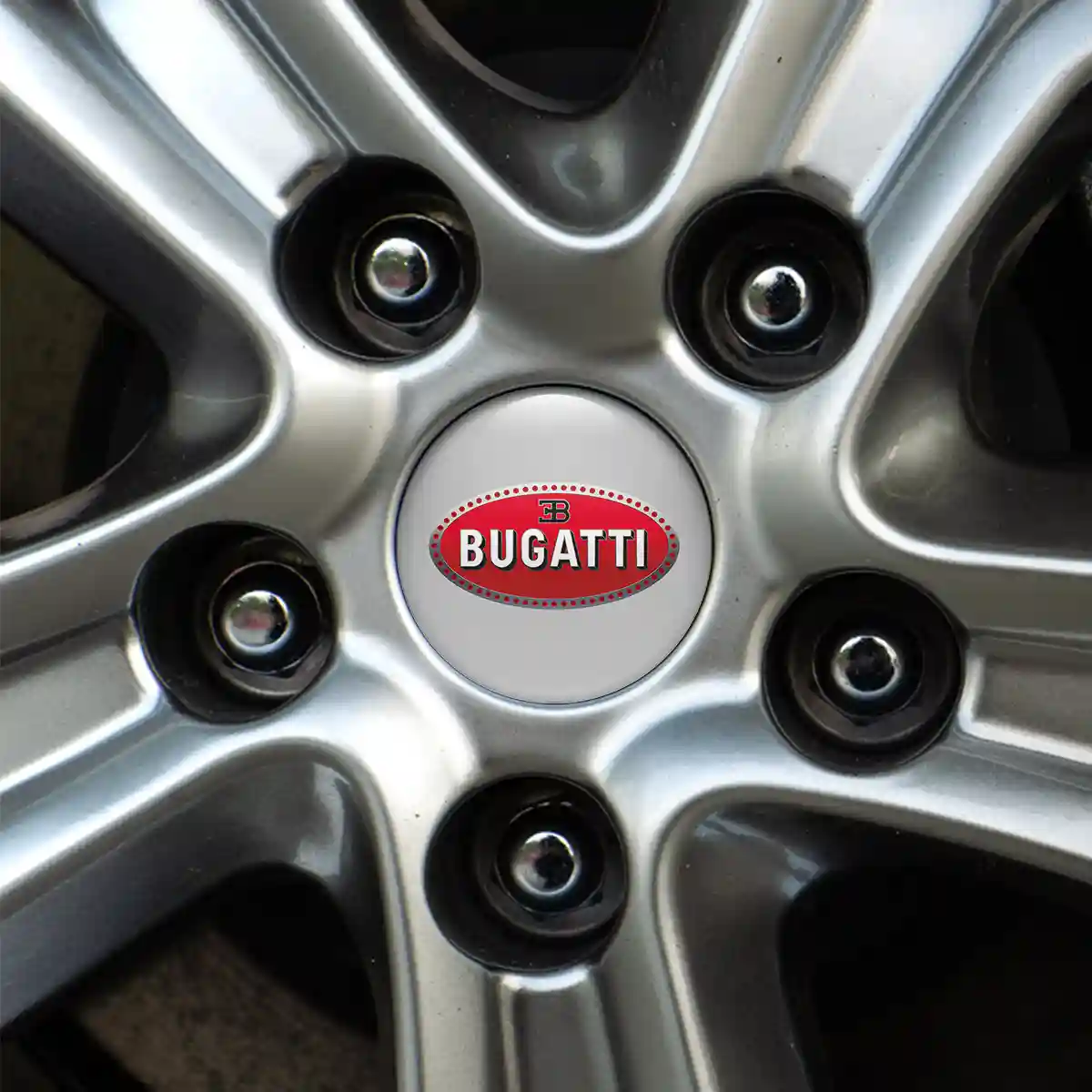 Bugatti Wheel Emblems Stylish Design