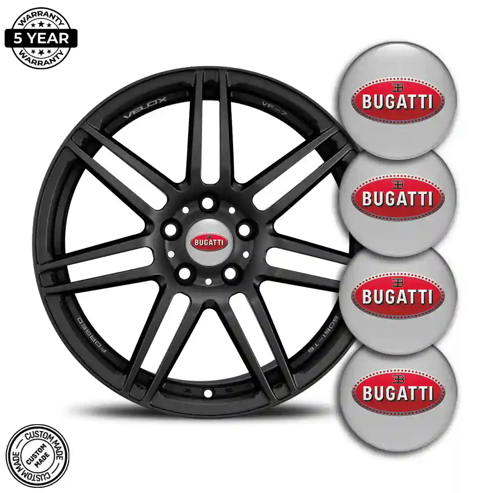 Bugatti Wheel Emblems Stylish Design
